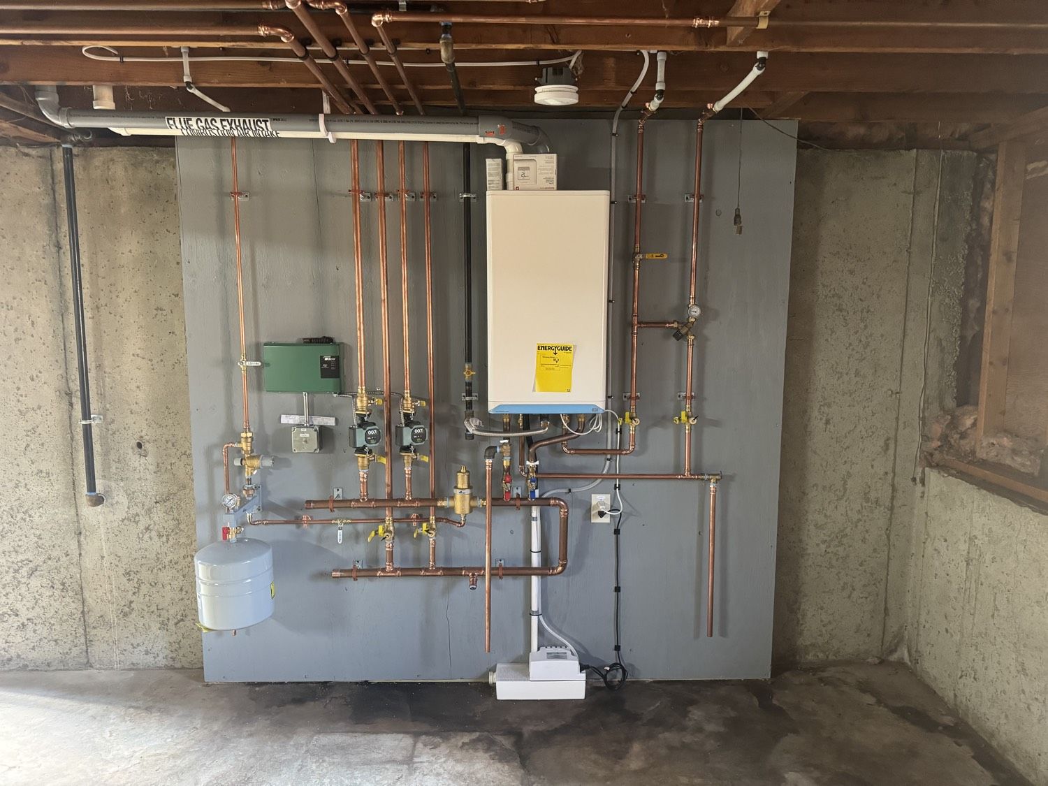 HVAC equipment wiring, zone controls, and boiler circuits