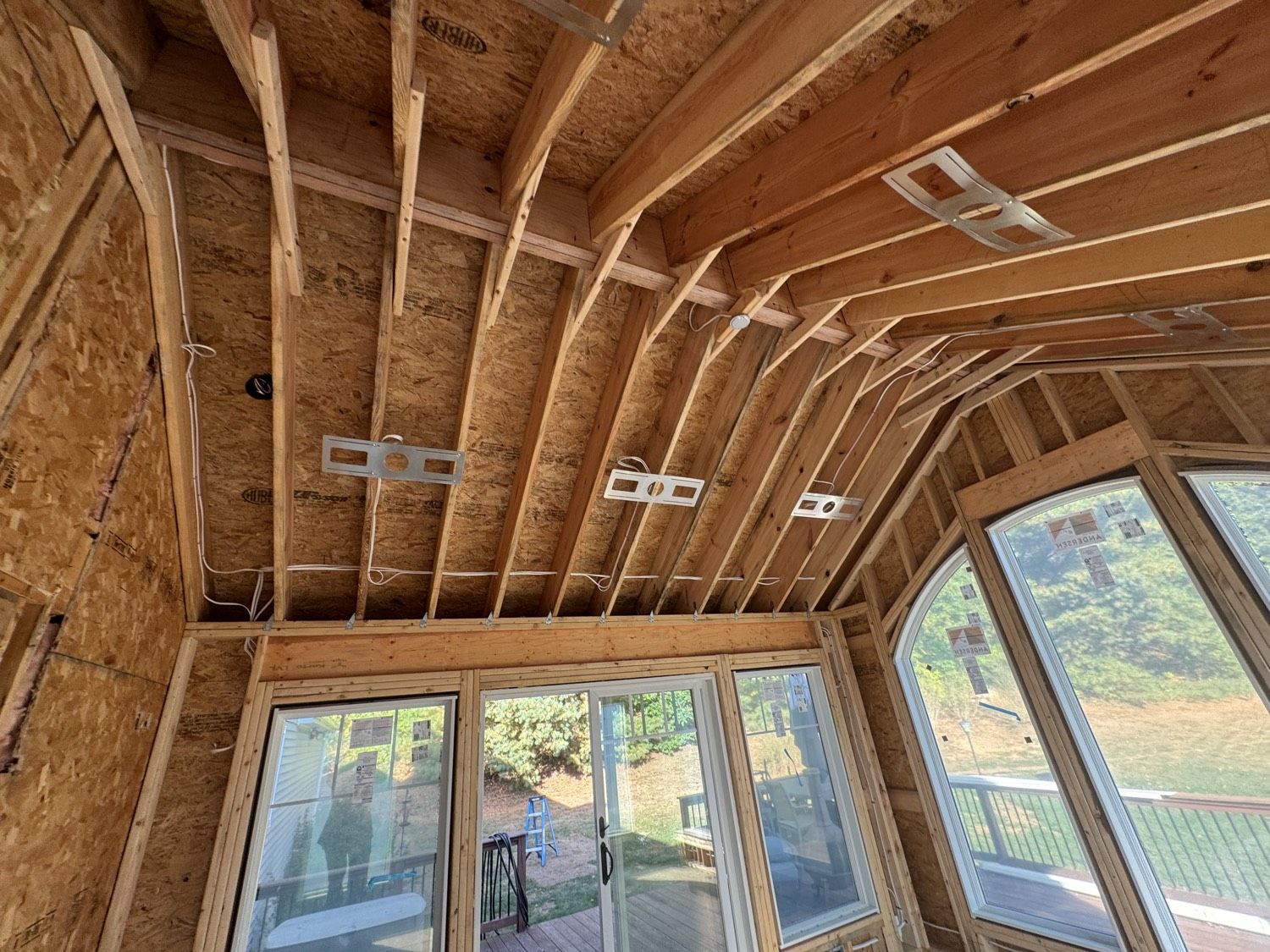 Lighting rough-in and fan boxes on new construction